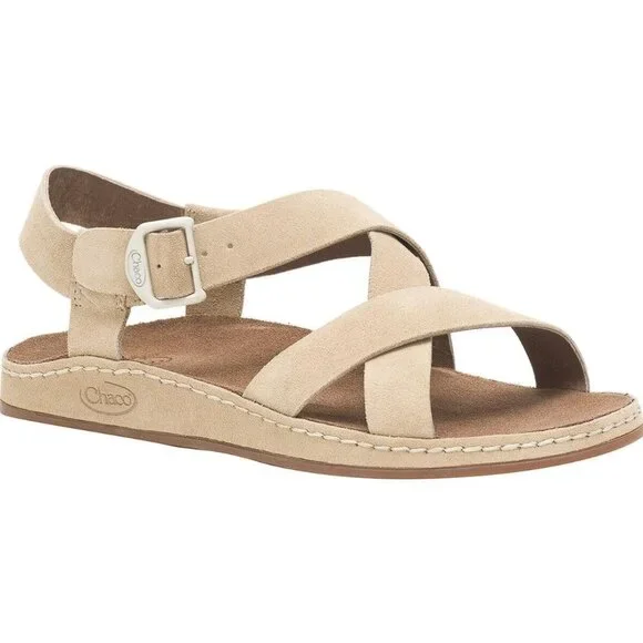 Chaco Shoes Chaco Womens Wayfarer Sandals Suede Buff Size